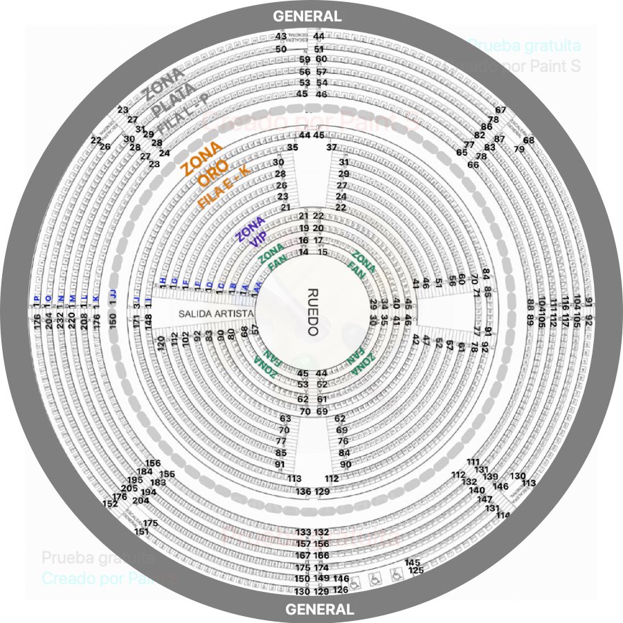 Mapa evento Ticket Butik - HERENCIA DE GRANDES